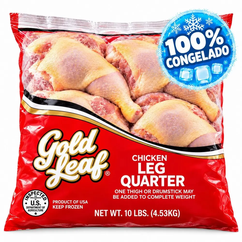 Paquete de muslo contramuslo de pollo 4.53 kg (10lb)